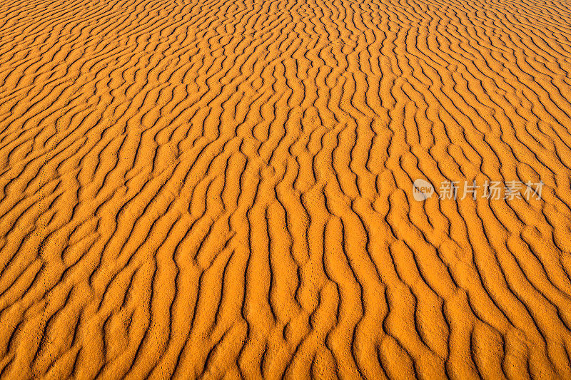 沙子和Erg Chebbi沙漠，Merzouga，摩洛哥，北非